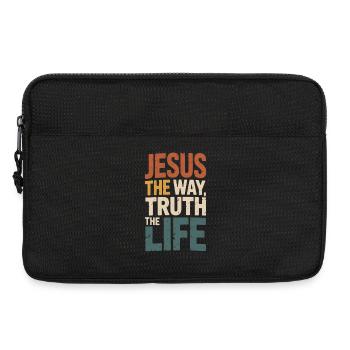 Jesus The Way The Truth The Life - Laptop bag 13" - black - Front