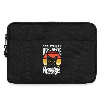 Sie stellen wohl gerne unnötige Fragen - Laptoptasche 13" - Schwarz - Vorne