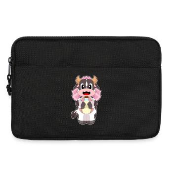 Cat Bridal Veil Wedding - Laptop bag 13" - black - Front