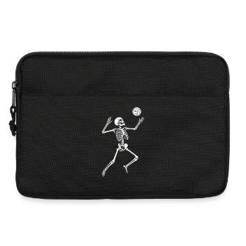 Skeleton Volleyball Silhouette - Laptop bag 13" - black - Front