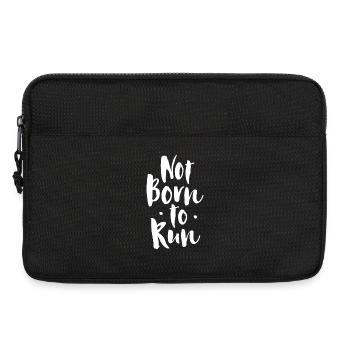 Pas né pour courir - Sacoche pour ordinateur portable 13 pouces - noir - Devant