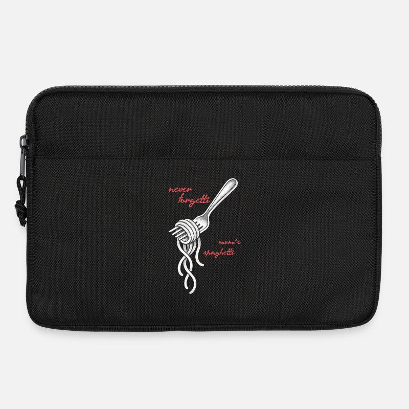 Never Forgetti Spaghetti Gabel Zeichnung - Laptoptasche 13" - Schwarz