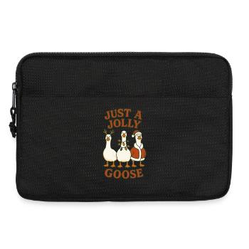 Christmas Just A Jolly Goose funny design - Laptop bag 13" - black - Front