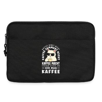 Kaffee redet nicht – ich mag Kaffee - Laptoptasche 13" - Schwarz - Vorne