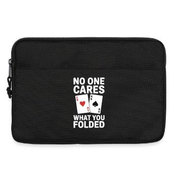 Poker - No One Cares Spruch Design - Laptoptasche 13" - Schwarz - Vorne