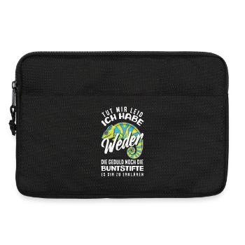 Neither patience nor crayons – sarcasm - Laptop bag 13" - black - Front