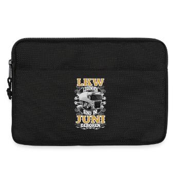 Lkw Fahrer Geburtstag Juni - Laptoptasche 13" - Schwarz - Vorne