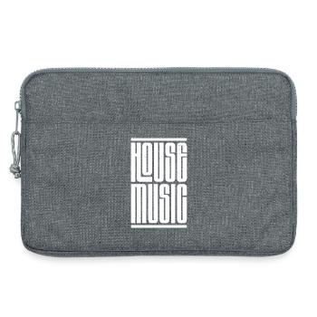 Logo en gras de la musique house - Sacoche pour ordinateur portable 13 pouces - gris chiné - Devant