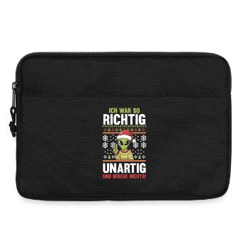 Weihnachtsmann Weihnachtszeit Unartig Weihnachts - Laptoptasche 13" - Schwarz - Vorne