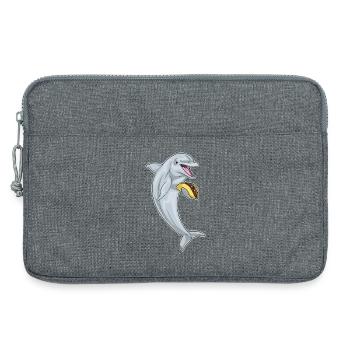 Delfin Taco - Laptoptasche 13" - Grau meliert - Vorne