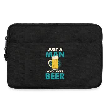 Nur ein Mann, der Bier liebt - Laptoptasche 13" - Schwarz - Vorne