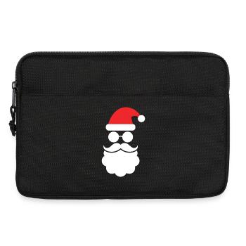 Père Noël avec barbe Minimaliste Tête - Sacoche pour ordinateur portable 13 pouces - noir - Devant