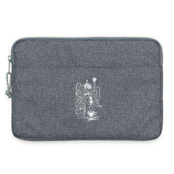 Steampunk-Espressomaschine - Laptoptasche 13" - Grau meliert - Vorne