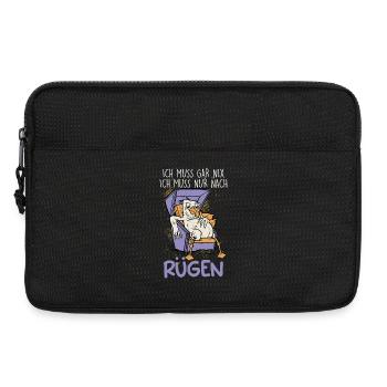 Ostsee MUSS GAR NICHTS MUSS NUR NACH RÜGEN Lustig - Laptoptasche 13" - Schwarz - Vorne