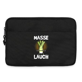 Weightlifter MASS LEEK Gym Funny - Laptop bag 13" - black - Front