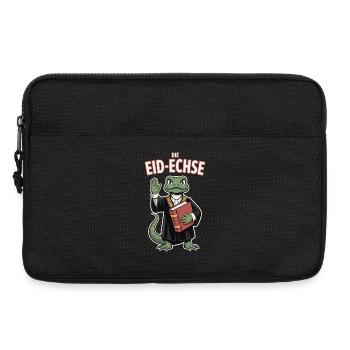 Lézard de serment : motif de justice reptile drôle - Sacoche pour ordinateur portable 13 pouces - noir - Devant