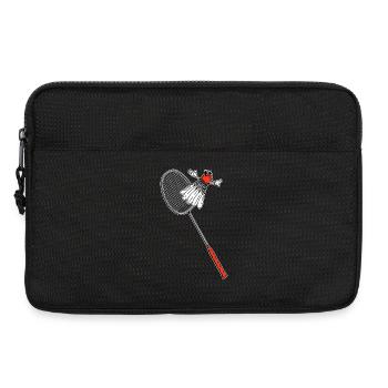Badminton Racket Flying Shuttlecock Vintage - Laptop bag 13" - black - Front