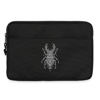 Mandala Ornemental du Scarabée - Sacoche pour ordinateur portable 13 pouces - noir - Devant