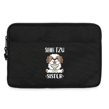 Shih Tzu Sister Cute Dog Owner Pet Lover Art - Laptop bag 13" - black - Front
