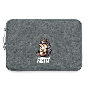 Bevor Du Fragst Igel Igelliebhaber Igelfan Stachel - Laptoptasche 13" - Grau meliert - Vorne