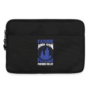 Cadeau de pêche Père et Fils - Sacoche pour ordinateur portable 13 pouces - noir - Devant