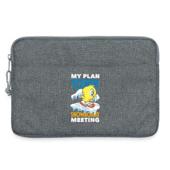 Télésiège de réunion de snowboard snowboard - Sacoche pour ordinateur portable 13 pouces - gris chiné - Devant