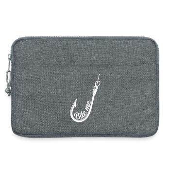 Bite Me Hook Grafik - Laptoptasche 13" - Grau meliert - Vorne