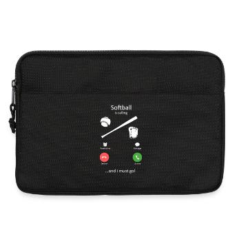 Softball appelle Appel entrant drôle - Sacoche pour ordinateur portable 13 pouces - noir - Devant