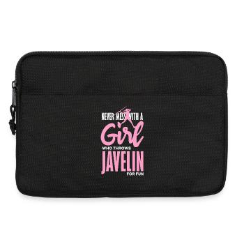 Lanceur de javelot avec une déclaration amusante - Sacoche pour ordinateur portable 13 pouces - noir - Devant