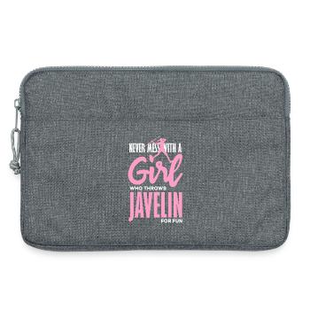 Lanceur de javelot avec une déclaration amusante - Sacoche pour ordinateur portable 13 pouces - gris chiné - Devant