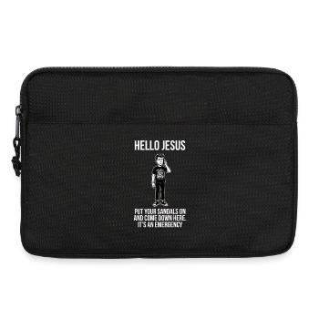 Hello Jesus - Funny Internet Meme - Dark - Laptop bag 13" - black - Front
