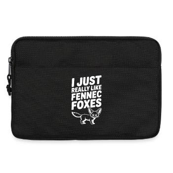 J’aime vraiment les renards fennecs - Sacoche pour ordinateur portable 13 pouces - noir - Devant