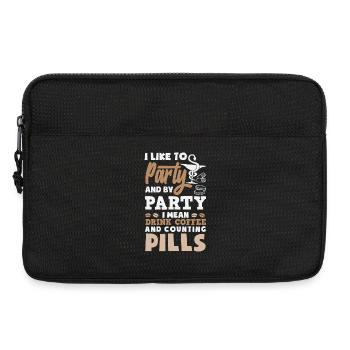 Party Drink Coffee Counting Pills Pharmacist - Laptop bag 13" - black - Front