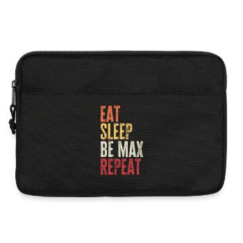 Iss, schlaf Sei Max, wiederhole Retro-Name - Laptoptasche 13" - Schwarz - Vorne