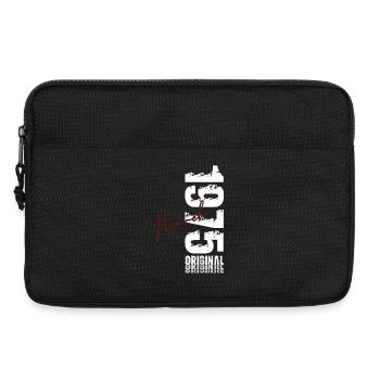 Cadeau du 51e anniversaire Mari Femme Mars 1975 - Sacoche pour ordinateur portable 13 pouces - noir - Devant