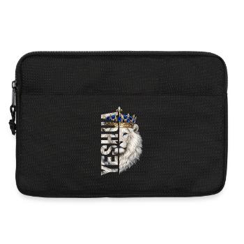 Lion de Juda, roi Jésus, fils de Yahvé, chrétien - Sacoche pour ordinateur portable 13 pouces - noir - Devant