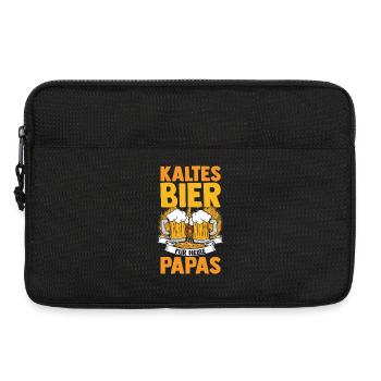 Bière, fête des pères, papa, papa - Sacoche pour ordinateur portable 13 pouces - noir - Devant