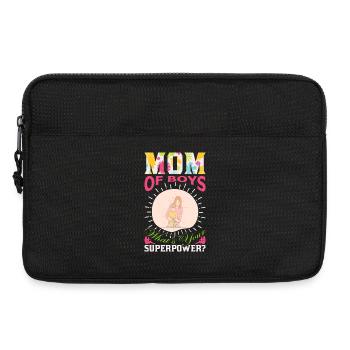Boy Mom Superpower Funny Mothers Day Gift - Laptop bag 13" - black - Front