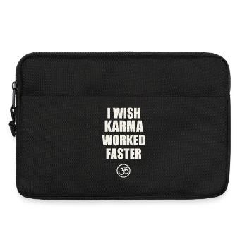 I Wish Karma Worked Faster – Funny Karma Shirt - Laptoptasche 13" - Schwarz - Vorne