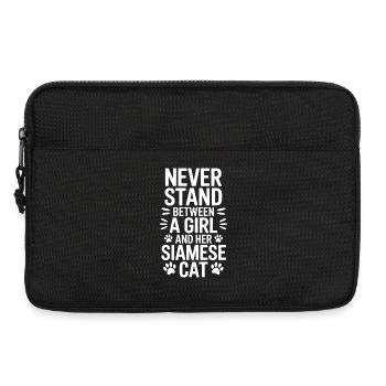 Siamkatze Sprüche Katze Lustige Siamkatze Geschenk - Laptoptasche 13" - Schwarz - Vorne