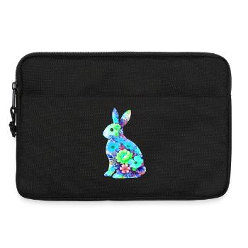 Silhouette aquarelle de Pâques de Bunny - Sacoche pour ordinateur portable 13 pouces - noir - Devant