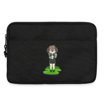 Dog Secretary Glasses Office - Laptop bag 13" - black - Front