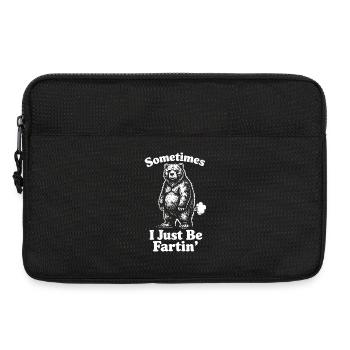 Parfois, je suis juste un ours qui pète. - Sacoche pour ordinateur portable 13 pouces - noir - Devant