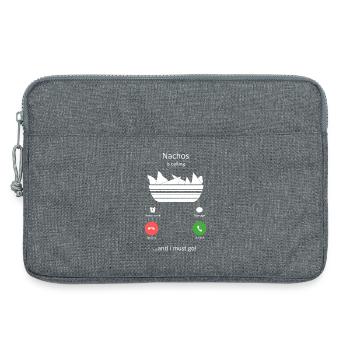 Nachos appelle et je dois y aller Art de la nourriture drôle - Sacoche pour ordinateur portable 13 pouces - gris chiné - Devant