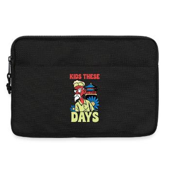 Kinder heutzutage Retro-Zeichentrickserie - Laptoptasche 13" - Schwarz - Vorne