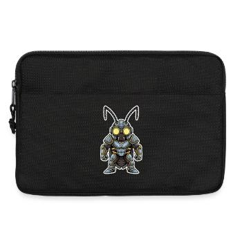 Kakerlaken-Steampunk-Soldaten-Rüstung Stahl-Bläuliches - Laptoptasche 13" - Schwarz - Vorne