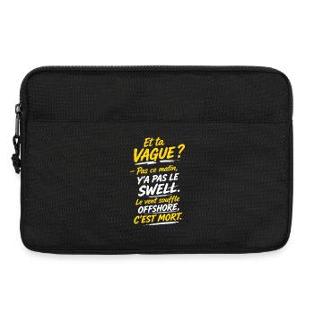 Le vent souffle offshore c'est mort - Sacoche pour ordinateur portable 13 pouces - noir - Devant