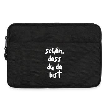 schön, dass du da bist - Laptoptasche 13" - Schwarz - Vorne