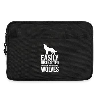 Wolf Sayings Wolves Funny Wolf Gift - Laptop bag 13" - black - Front