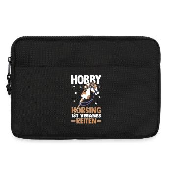 Steckenpferd Hobbyhorse Hobby Horsing - Laptoptasche 13" - Schwarz - Vorne